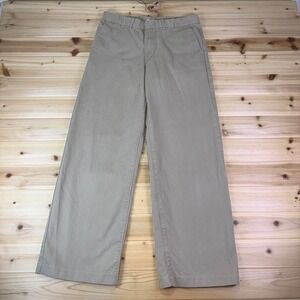 Levis Pants Womens 28 Khaki Wide Leg Mid Rise Baggy Trousers